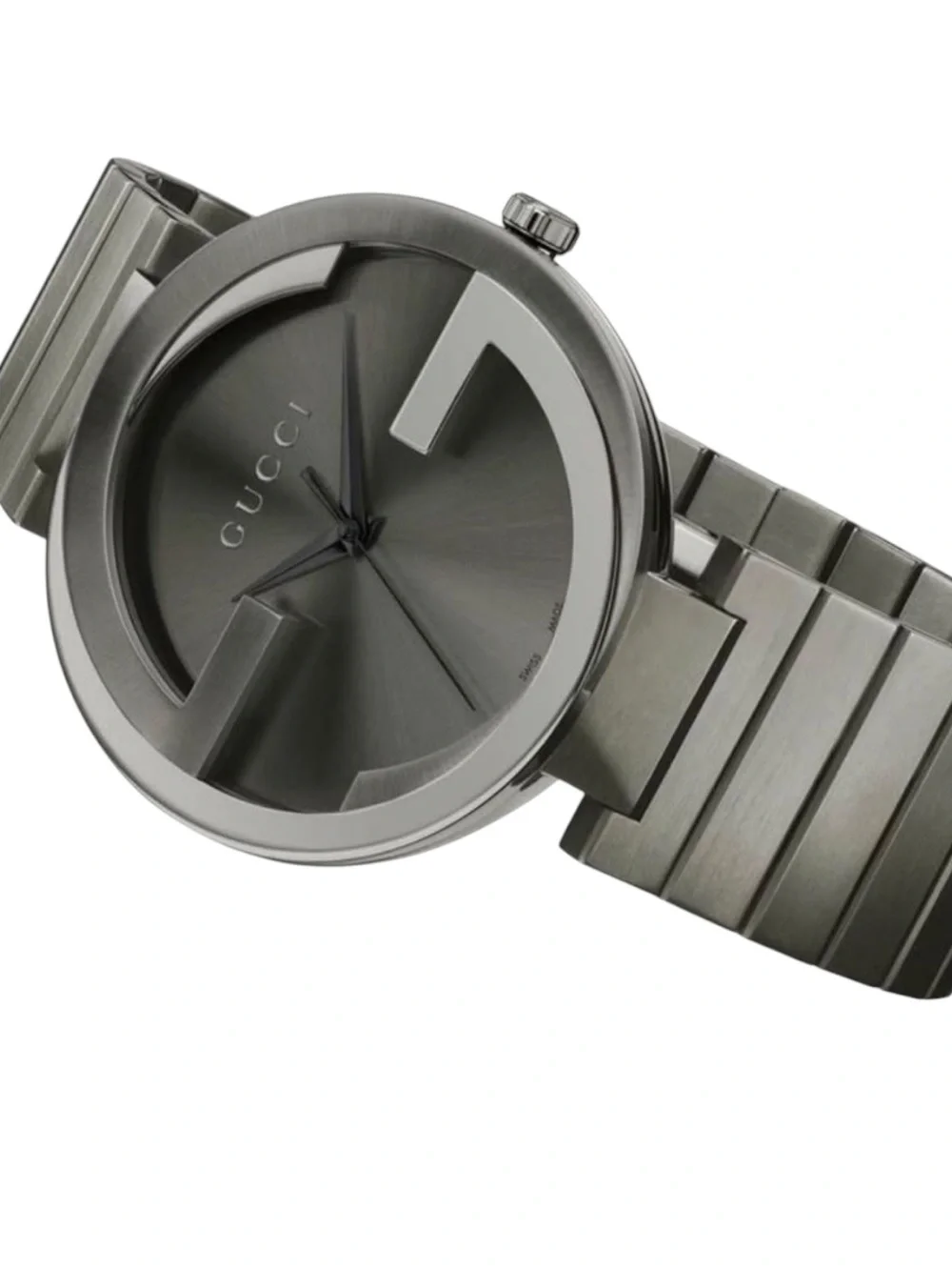 New Full Set Gucci Watch YA133210 Interlocking G Men Grey Steel 42mm